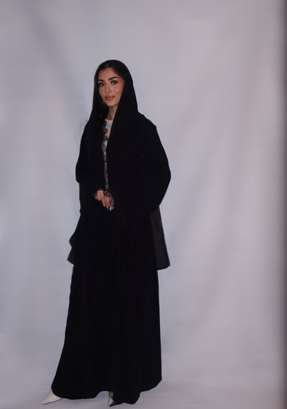 Alyazia abaya, classic black, detail 2