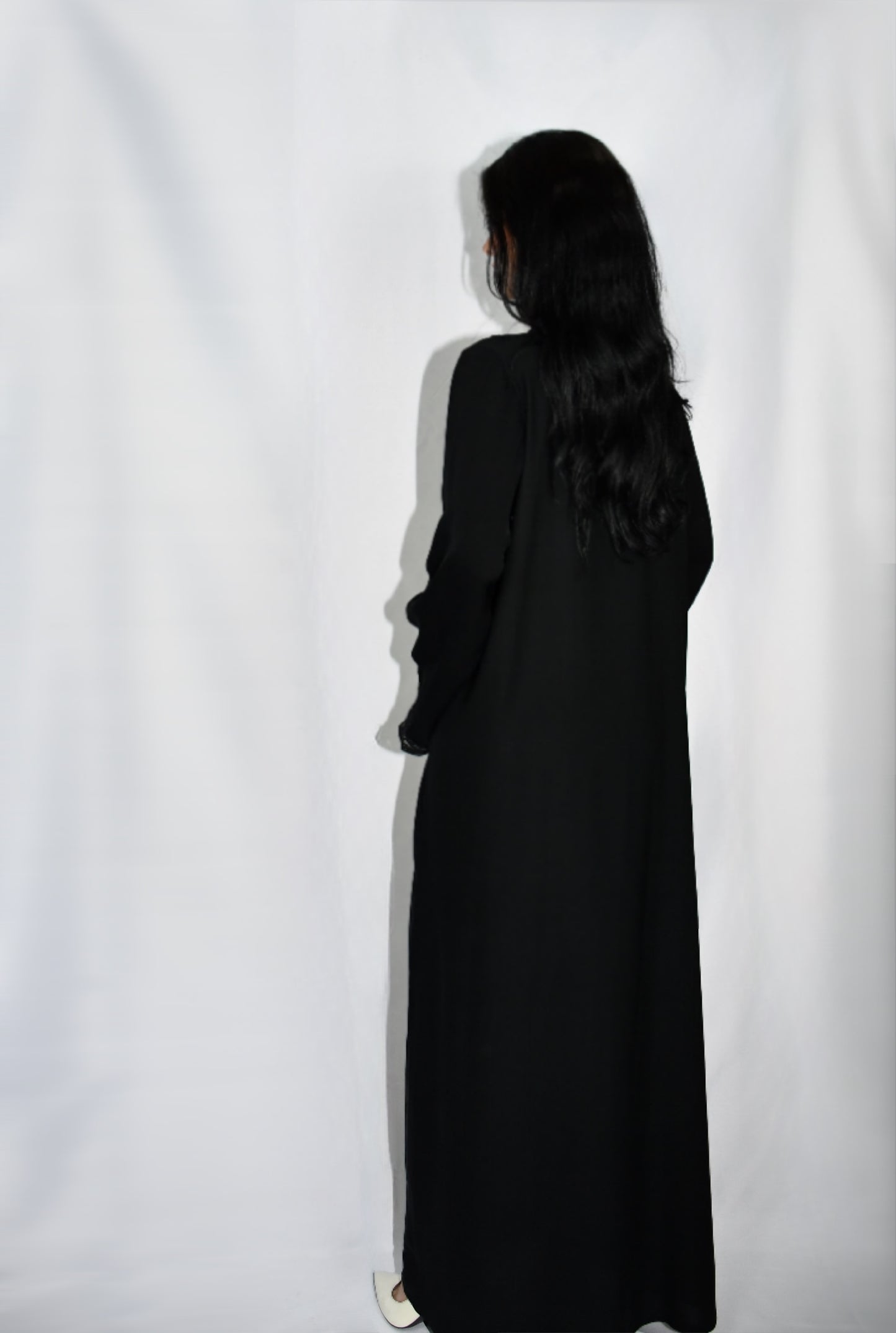 Dahlia abaya, black, detail 8