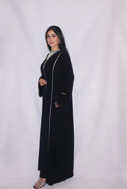 Ghalia abaya, black, detail 8