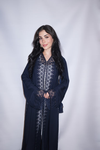 Hind abaya, navy, detail 5