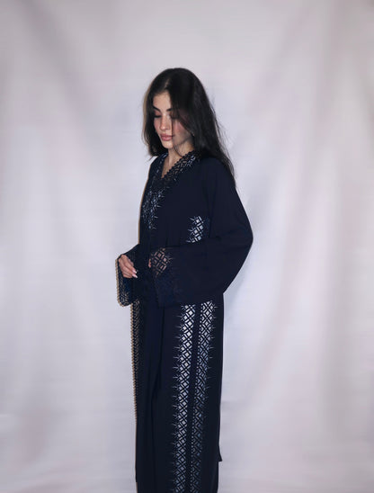 Hind abaya, navy, detail 8