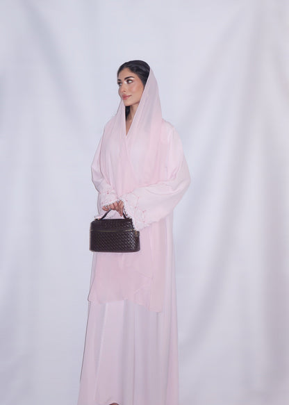 Mai abaya, soft blush pink, detail 10