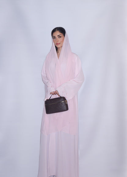 Mai abaya, soft blush pink, detail 8