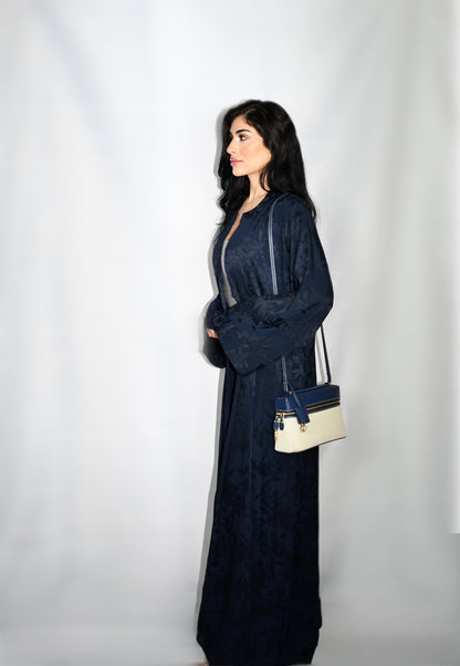 Layl abaya, navy, detail 3