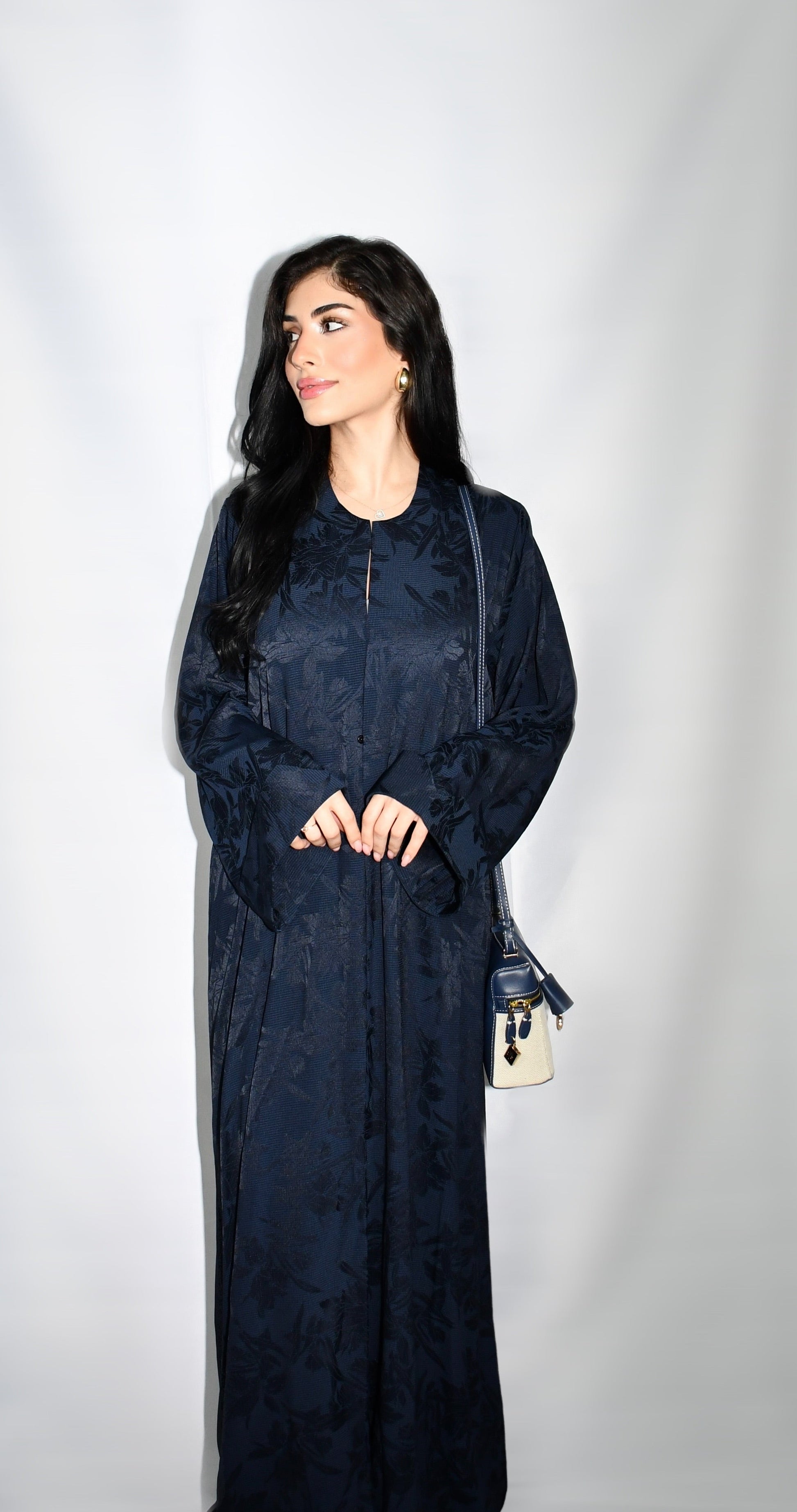 Layl abaya, navy, detail 6