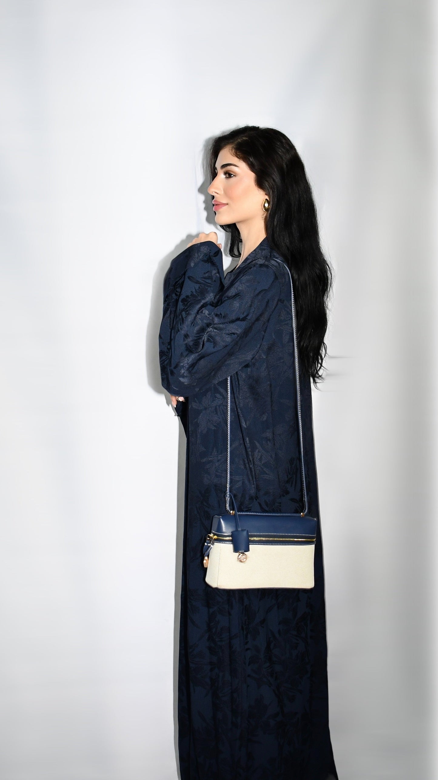 Layl abaya, navy, detail 8
