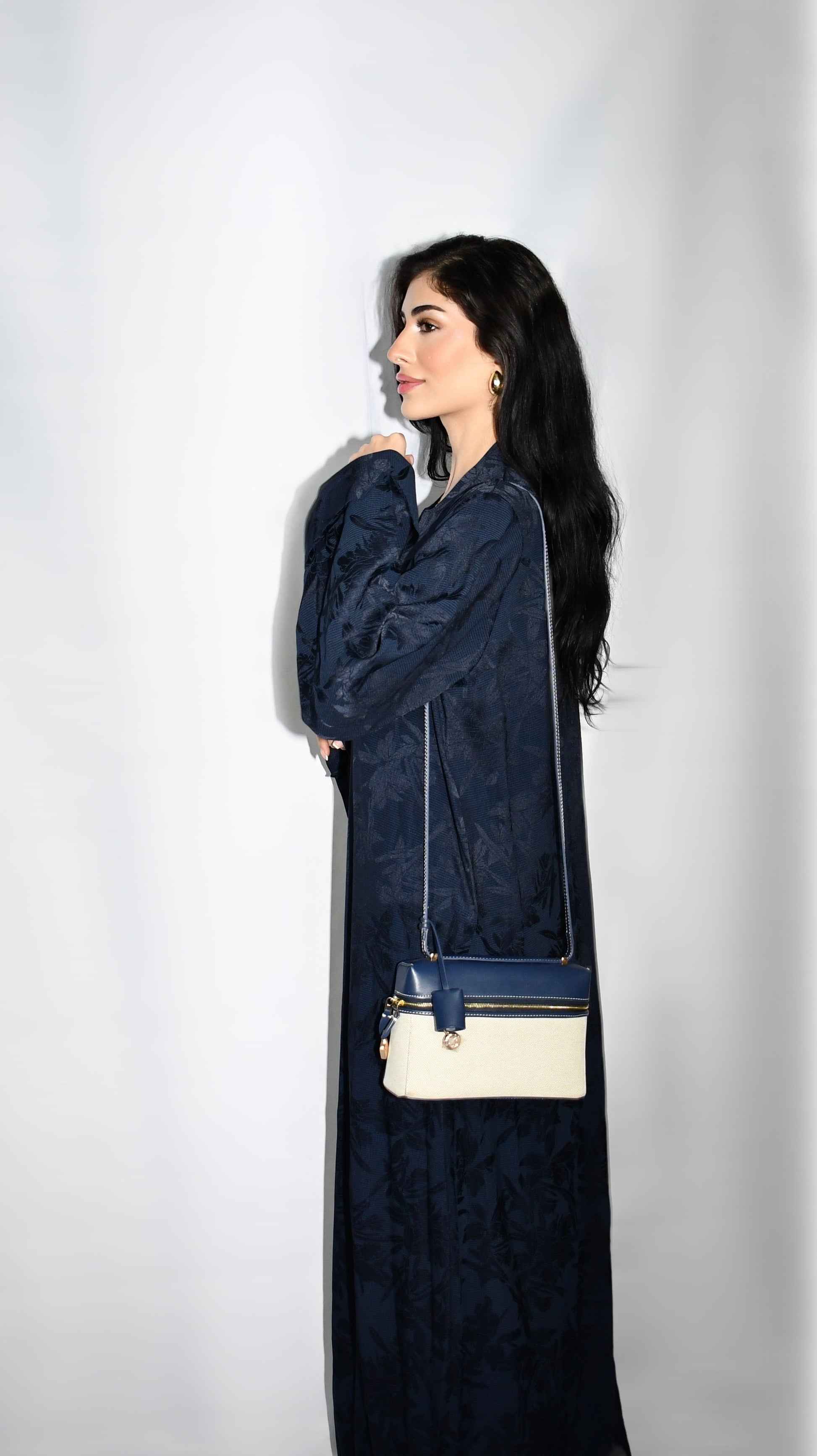 Layl abaya, navy, detail 8