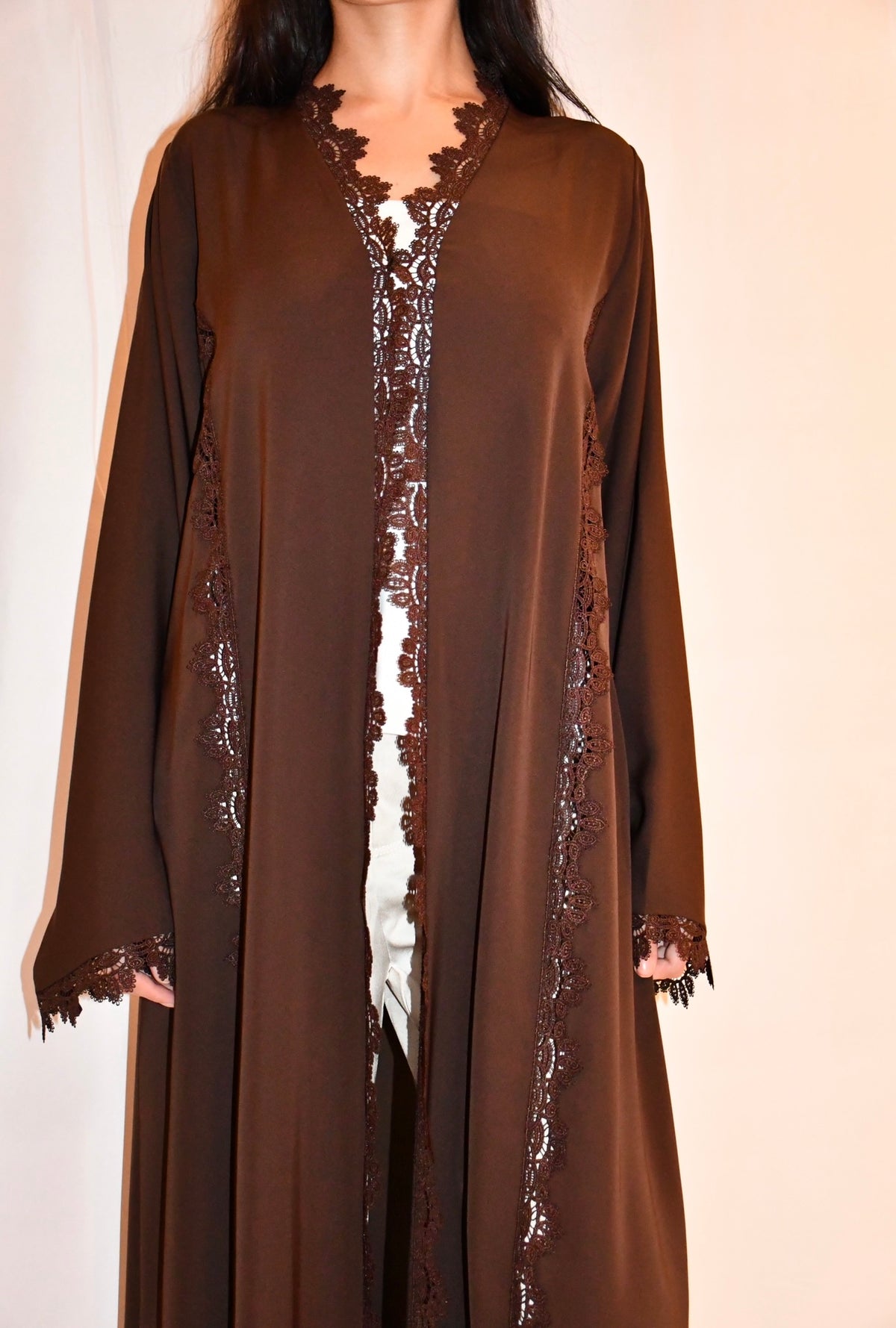 Soltana abaya, chocolate brown, detail 7