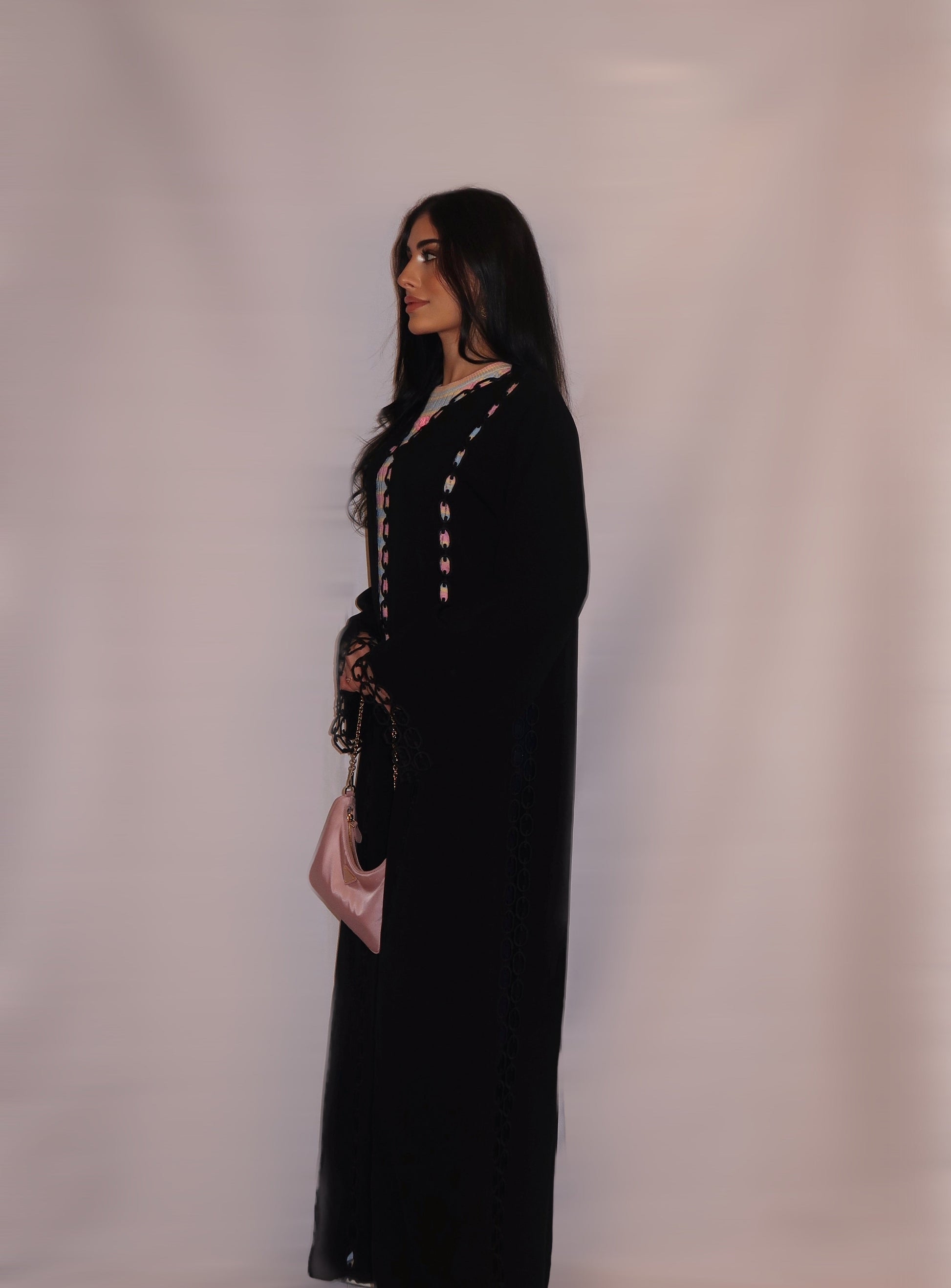 Tamara abaya, classic black, detail 2