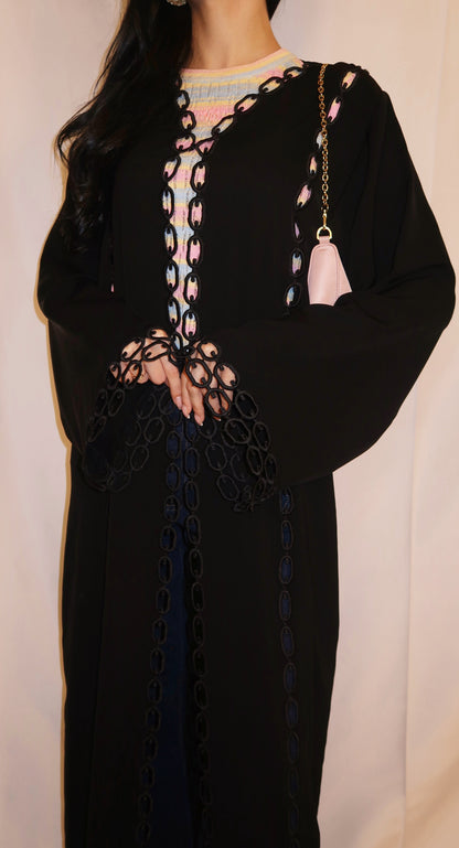Tamara abaya, classic black, detail 5